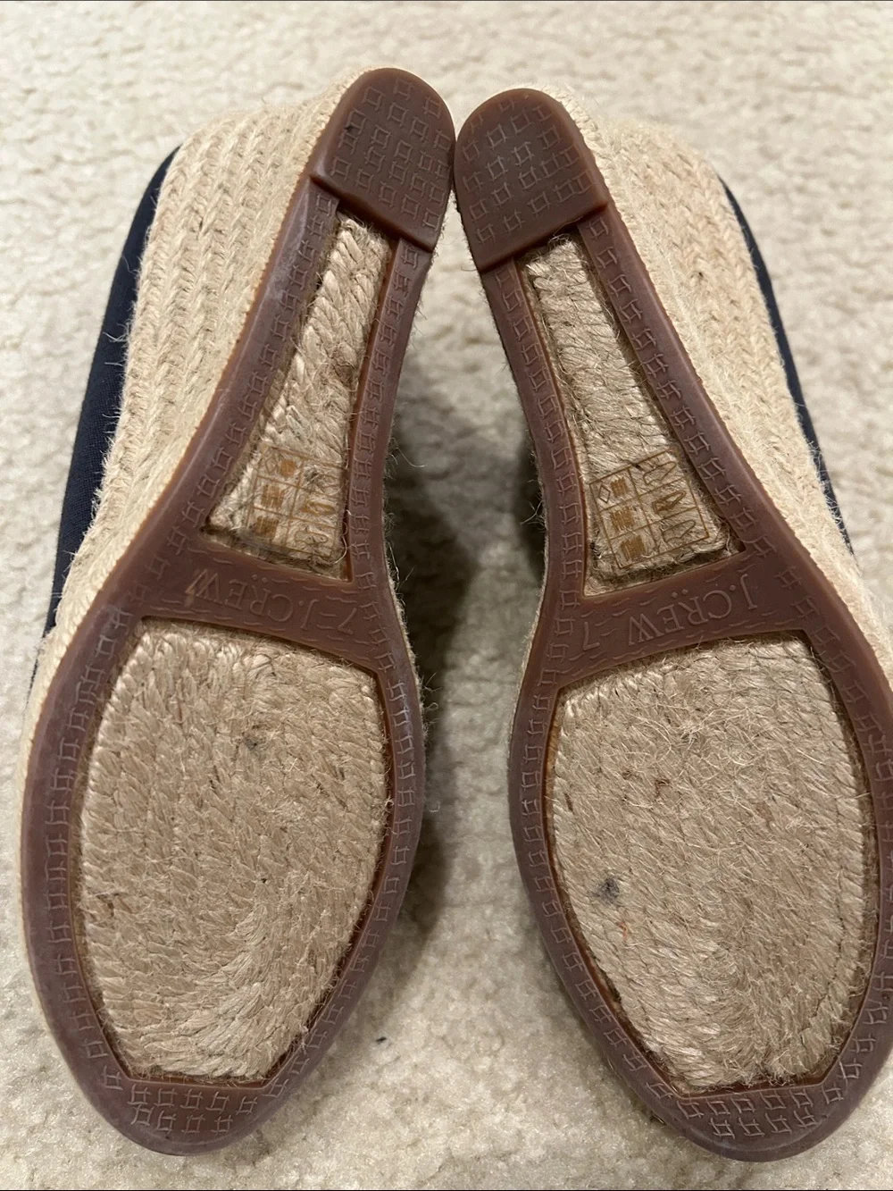 J. Crew Navy Blue Espadrille Wedge Pumps for Women